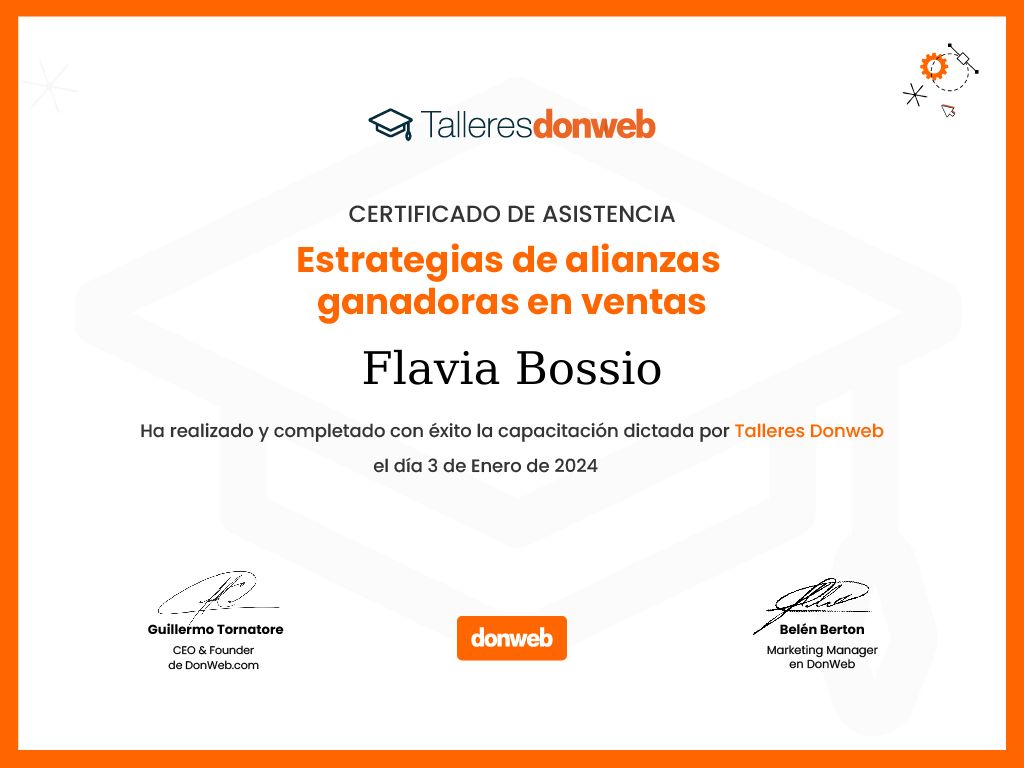 Certificado de asistencia · Talleres DonWeb