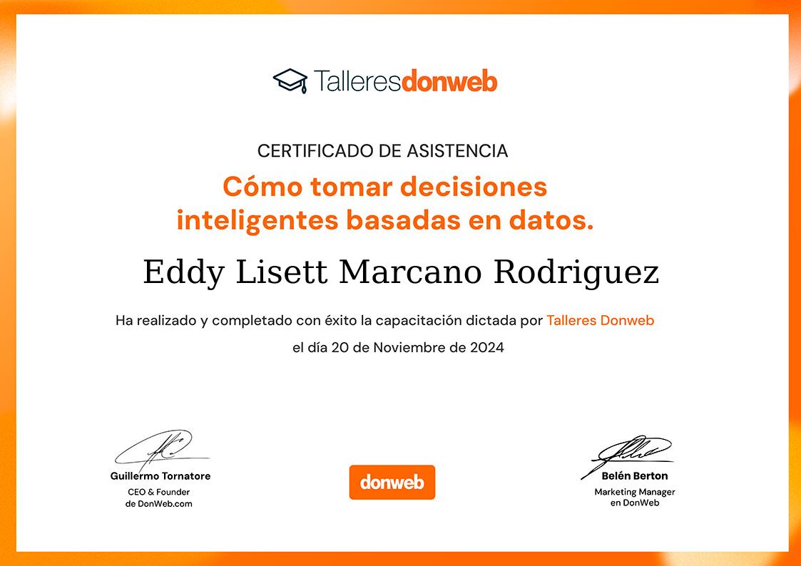 Certificado de asistencia · Talleres DonWeb