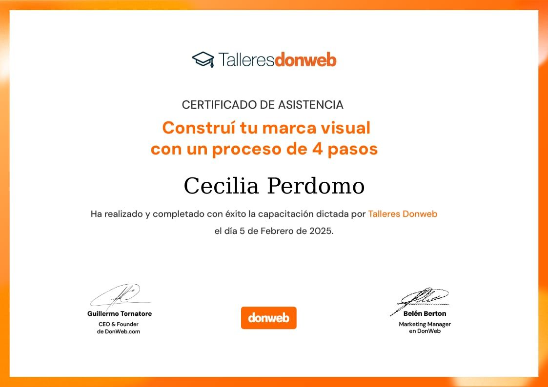 Certificado de asistencia · Talleres DonWeb