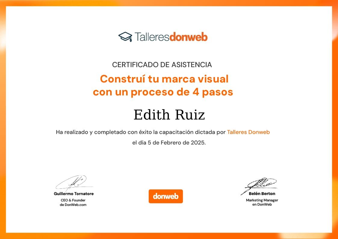 Certificado de asistencia · Talleres DonWeb