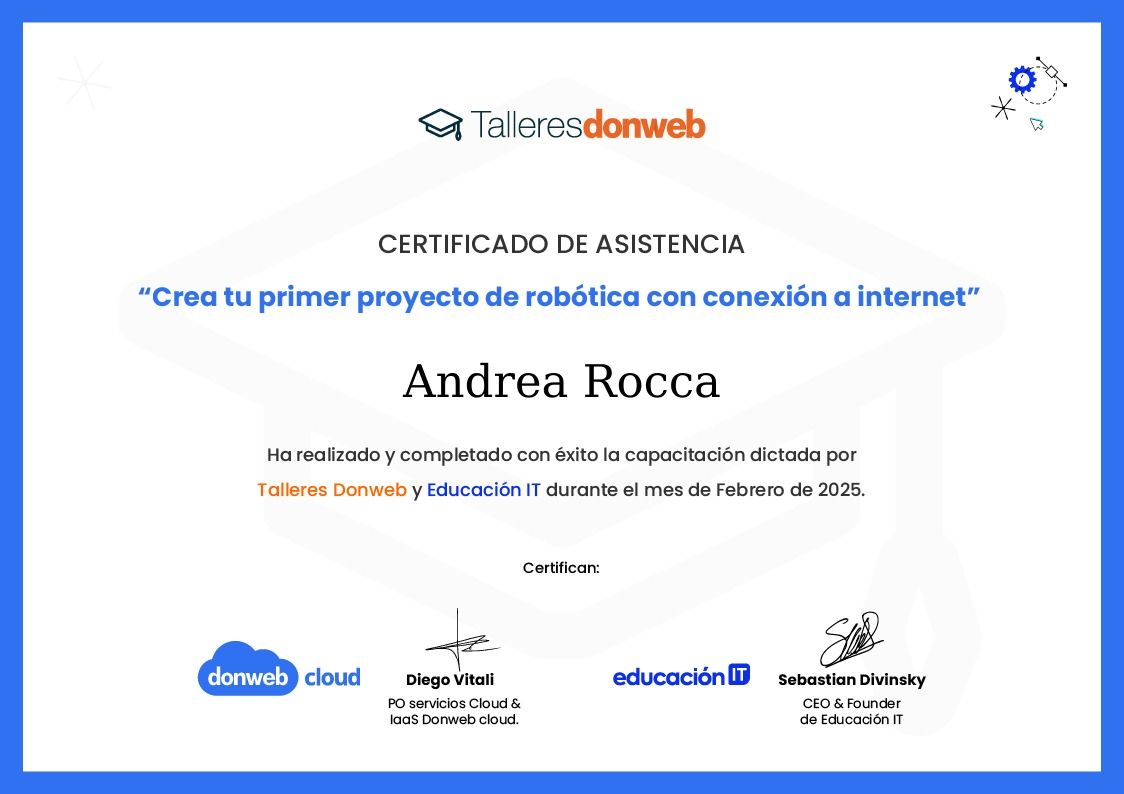 Certificado de asistencia · Talleres DonWeb